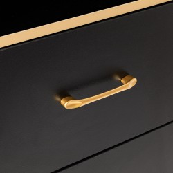 Stacja fryzjerska Labor Gabbiano TOTEM czarna ze złotym okuciem