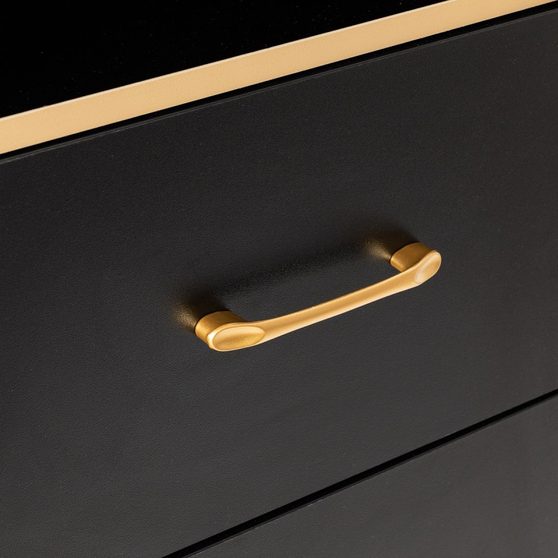 Stacja fryzjerska Labor Gabbiano TOTEM czarna ze złotym okuciem