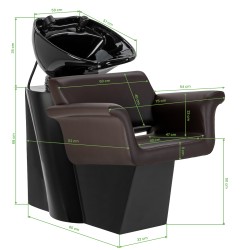 Myjnia fryzjerska Gabbiano Lucca brązowa