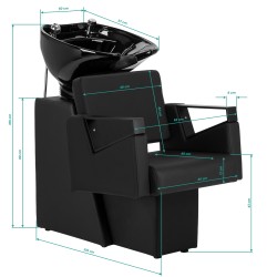 Myjnia fryzjerska Hair System Duplex Noir czarna