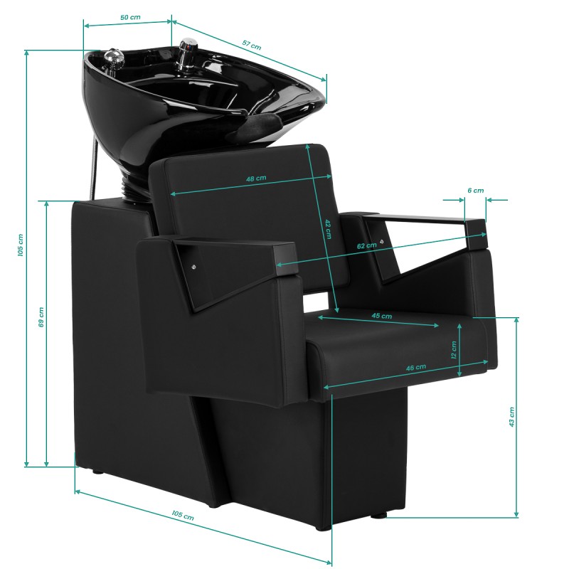 Myjnia fryzjerska Hair System Duplex Noir czarna