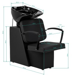 Myjnia fryzjerska Hair System Edge Noir czarna