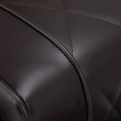 Fotel barberski Hair System BM88066B brązowy na czarnej podstawie