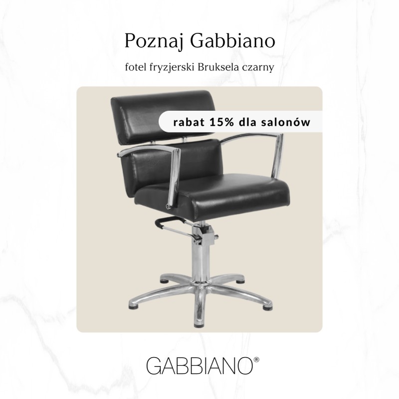 Fotel fryzjerski Gabbiano Bruksela czarny