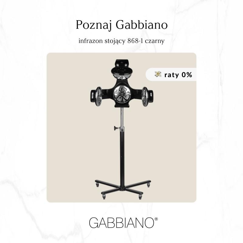 Infrazon fryzjerski stojący Gabbiano 868-1 czarny