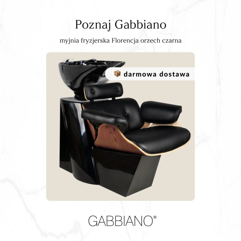 Myjnia fryzjerska Gabbiano Florencja czarno-orzechowa