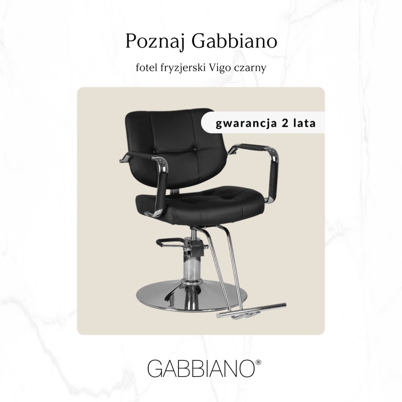 Fotel fryzjerski Gabbiano Vigo czarny