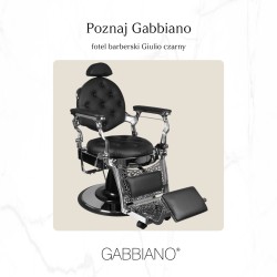 Fotel barberski Gabbiano Giulio czarny