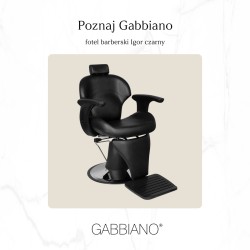 Fotel barberski Gabbiano Igor czarny
