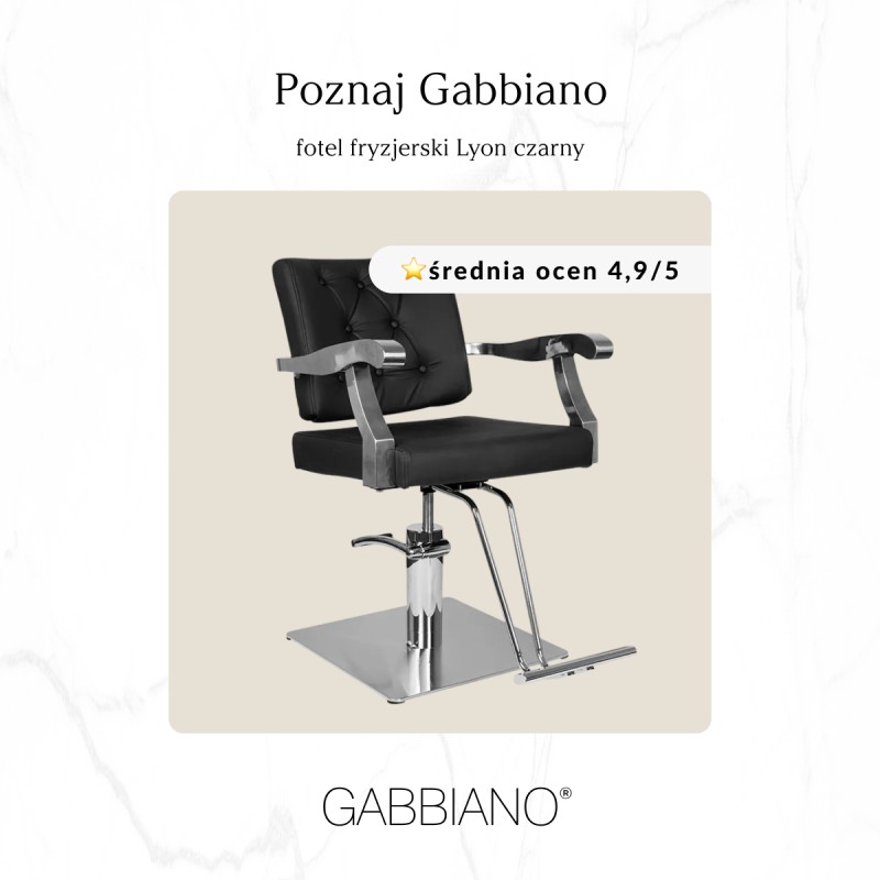 Fotel fryzjerski Gabbiano Lyon czarny
