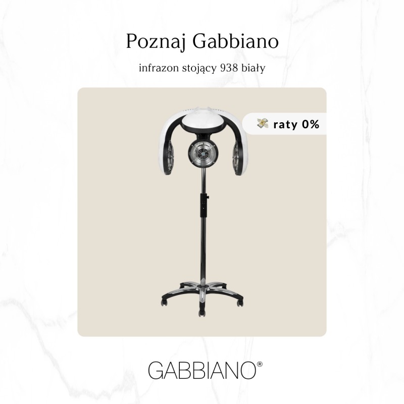Infrazon fryzjerski stojący Gabbiano 938 biały