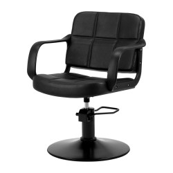 Fotel fryzjerski Kirk Soft Line czarny -Meble fryzjerskie- 