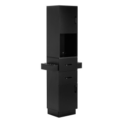 Stacja fryzjerska Soft Line Tilto czarna z czarnym okuciem -Pomocniki fryzjerskie- 