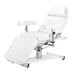 Fotel kosmetyczny hydrauliczny  A 420DH z kołyską biały