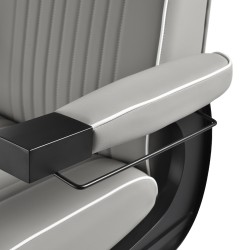 Fotel barberski Gabbiano Levi szary