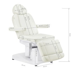 Fotel kosmetyczny elektryczny Azzurro 708A 4 silniki biały