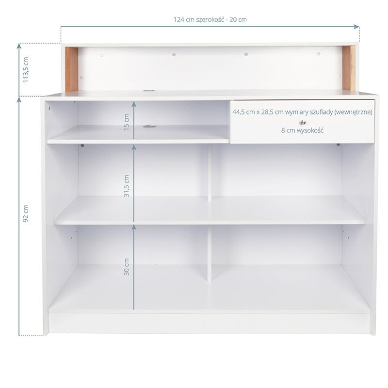 Recepcja fryzjerska Gabbiano Pearl biała