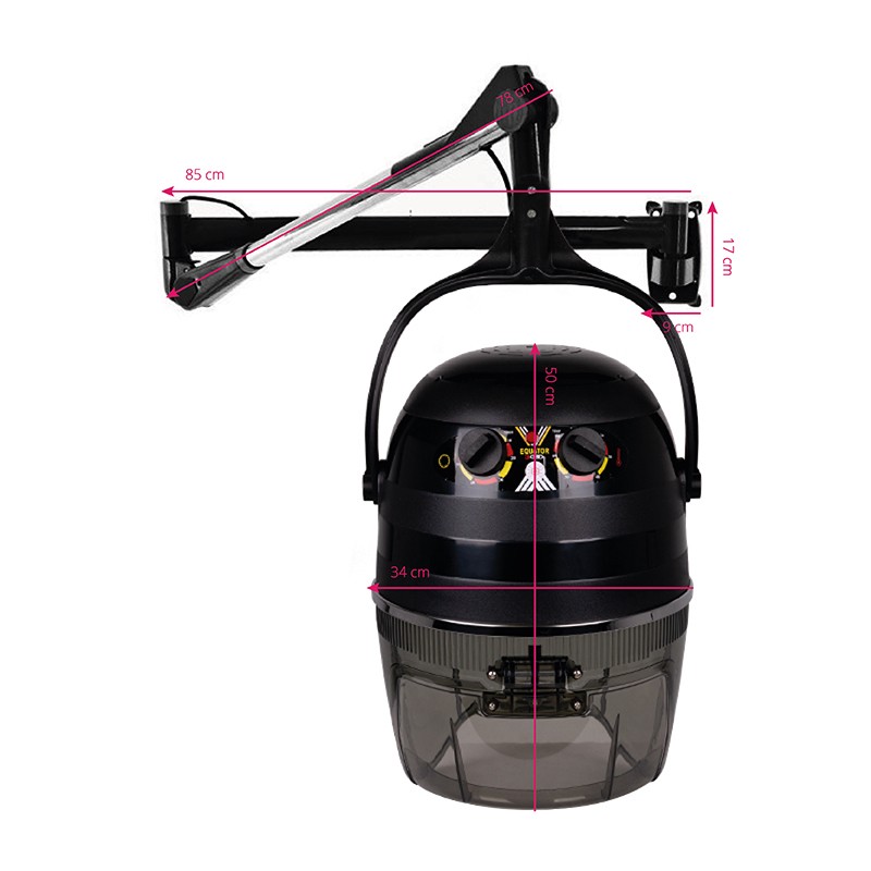 Suszarka fryzjerska wisząca Gabbiano 1600A jednobiegowa czarna