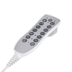 Fotel kosmetyczny elektryczny Azzurro 708A 4 silniki z podgrzewaniem biały