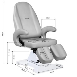 Fotel podologiczny hydrauliczny 112 szary