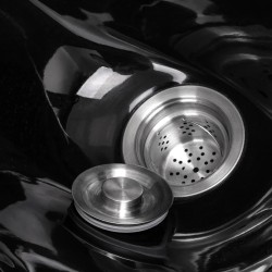 Myjnia fryzjerska Gabbiano Ankara czarna z czarną misą