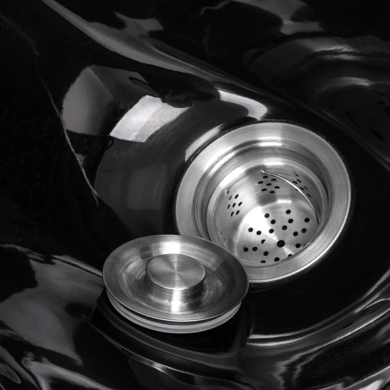 Myjnia fryzjerska Gabbiano Ankara czarna z czarną misą