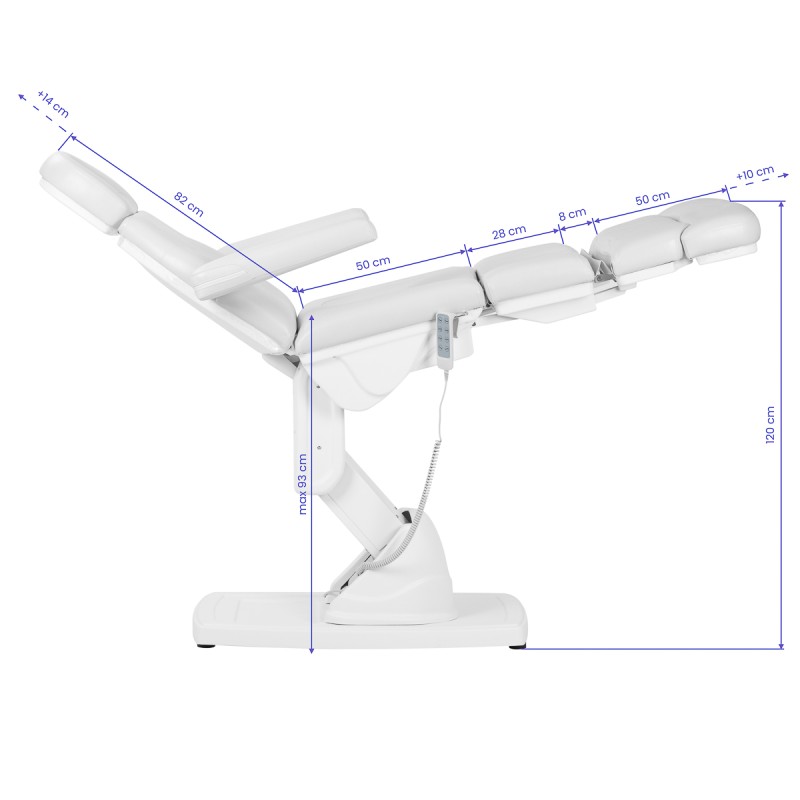 Fotel podologiczny elektryczny Kate 4 silniki biały