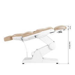 Fotel kosmetyczny do pedicure elektryczny Azzurro 870S 3 silniki Cappuccino