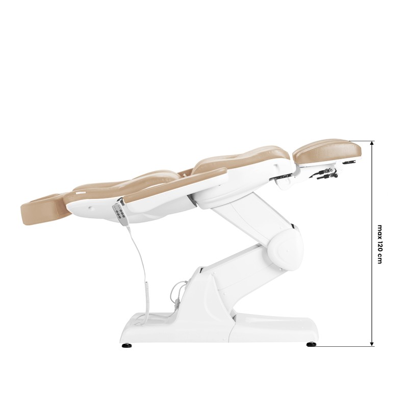 Fotel kosmetyczny do pedicure elektryczny Azzurro 870S 3 silniki Cappuccino