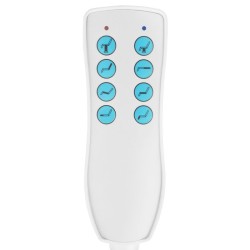 Fotel kosmetyczny elektryczny obrotowy Azzurro 869A 4 silniki biały