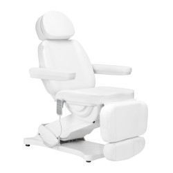 Fotel kosmetyczny do pedicure elektryczny Sillon Classic 4 silniki z kołyską biały