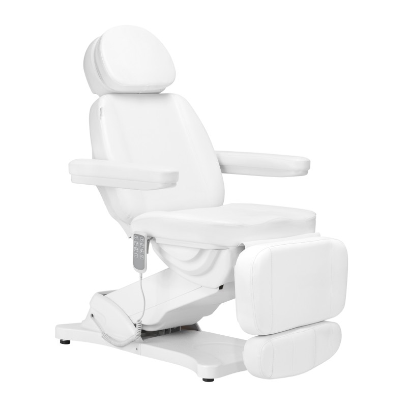 Fotel kosmetyczny do pedicure elektryczny Sillon Classic 4 silniki z kołyską biały