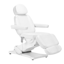 Fotel kosmetyczny do pedicure elektryczny Sillon Classic 4 silniki z kołyską biały