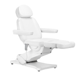 Fotel kosmetyczny do pedicure elektryczny Sillon Classic 4 silniki z kołyską biały