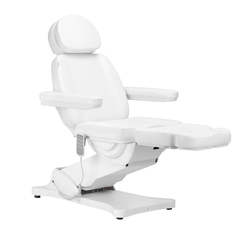 Fotel kosmetyczny do pedicure elektryczny Sillon Classic 4 silniki z kołyską biały