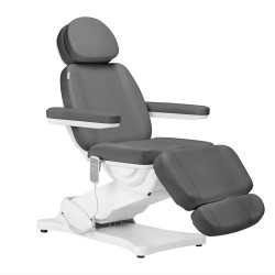 Fotel kosmetyczny elektryczny do pedicure Sillon Classic 4 silniki z kołyską szary