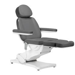 Fotel kosmetyczny elektryczny do pedicure Sillon Classic 4 silniki z kołyską szary