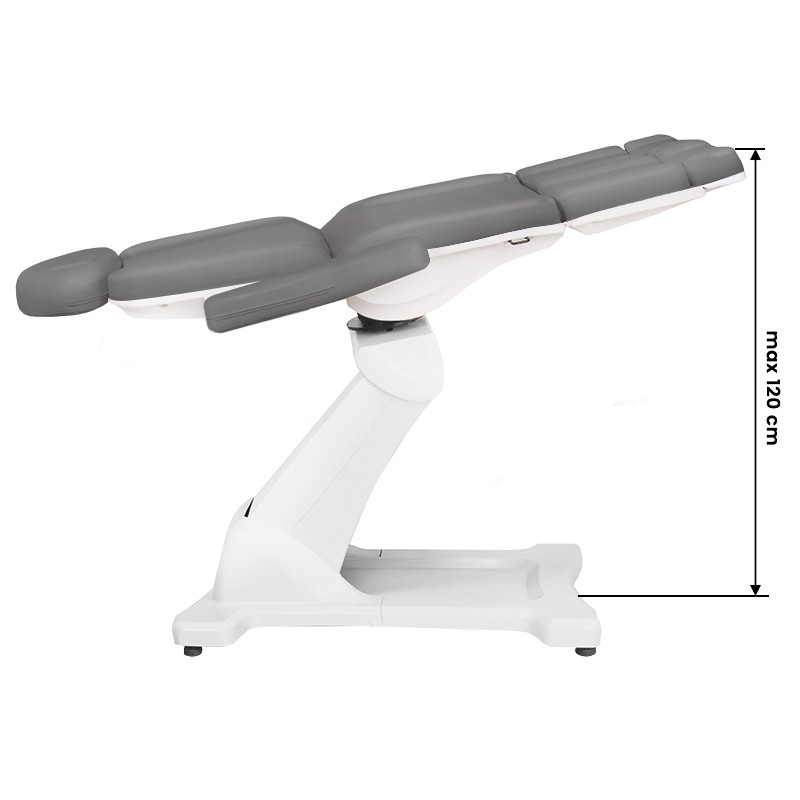 Fotel kosmetyczny do pedicure elektryczny obrotowy Azzurro 869AS 5 silników szary