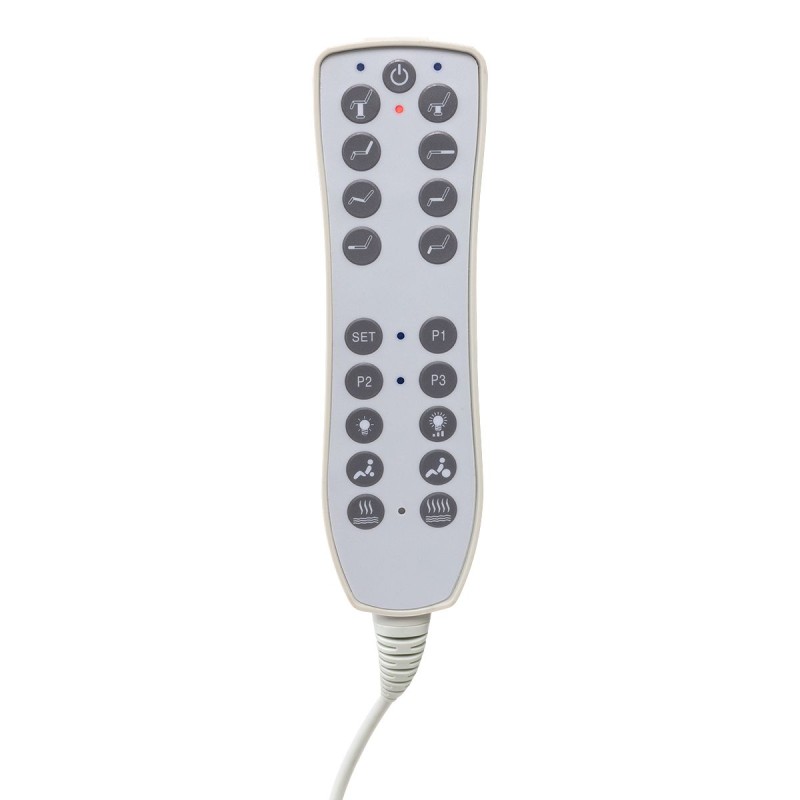 Fotel kosmetyczny elektryczny Azzurro 708B Exclusive 4 silniki z podgrzewaniem biały