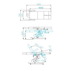 Fotel kosmetyczny elektryczny Azzurro 706 pedi 1 siln. biały V1