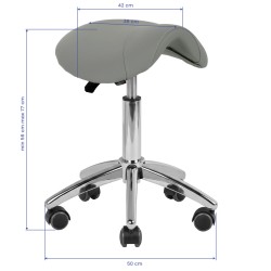 Taboret kosmetyczny AM-302 szary