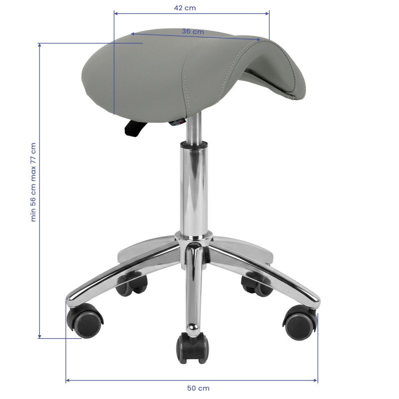 Taboret kosmetyczny AM-302 szary