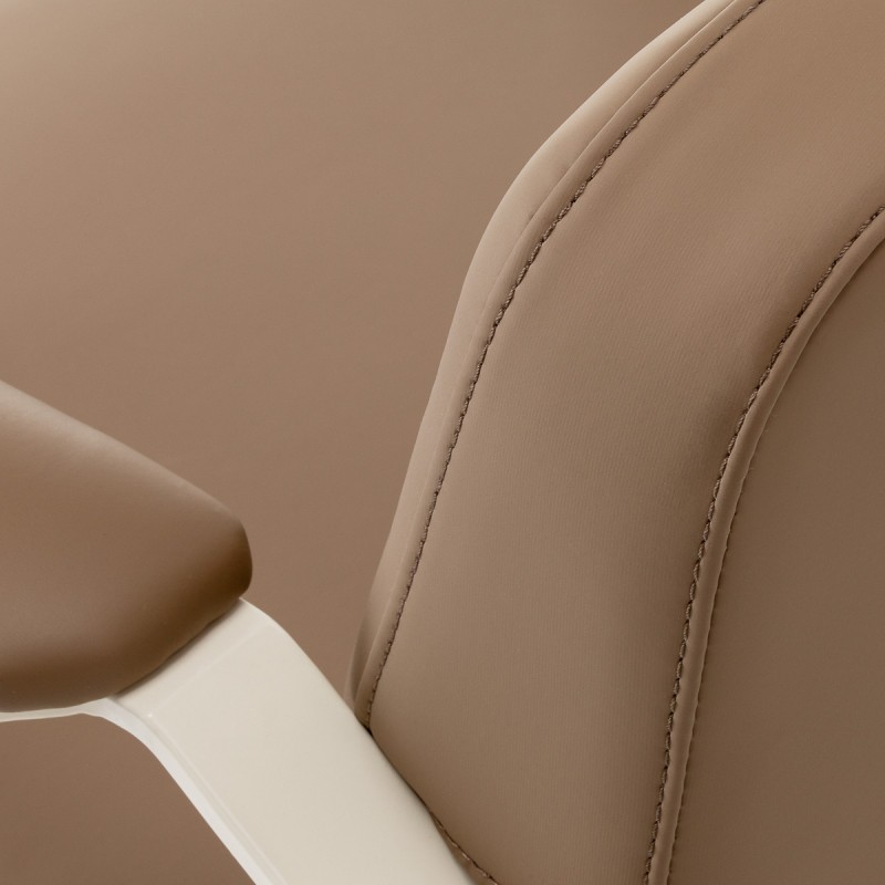 Fotel fryzjerski Omega Aurora jasnobrązowy