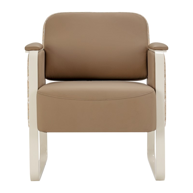 Fotel do poczekalni Omega Grandeur jasnobrązowy