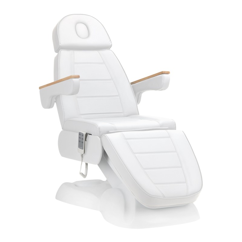 Fotel kosmetyczny elektryczny Sillon Lux 273b 3 silniki biały