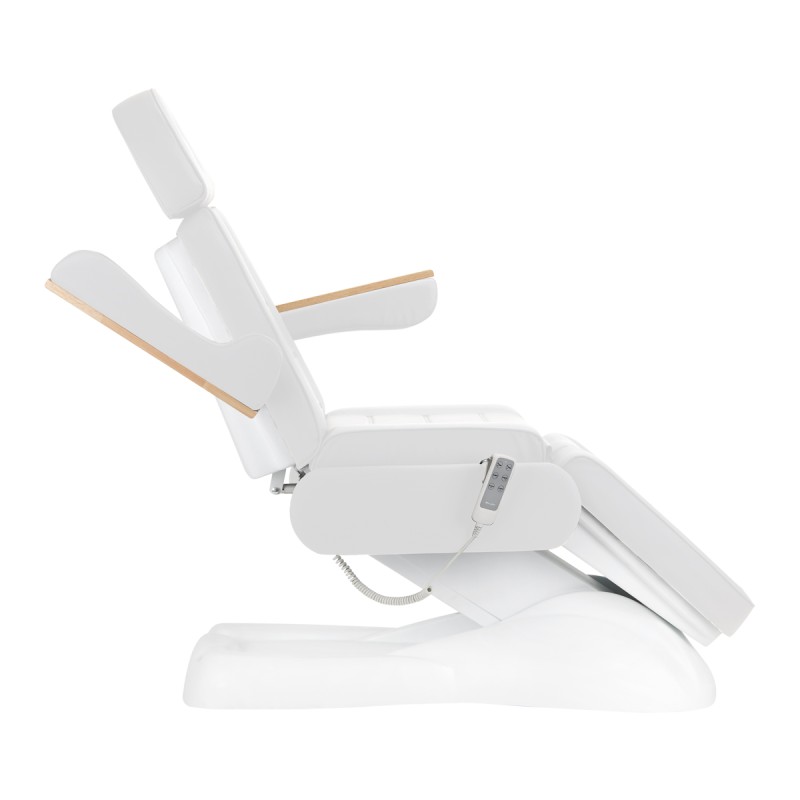 Fotel kosmetyczny elektryczny Sillon Lux 273b 3 silniki biały