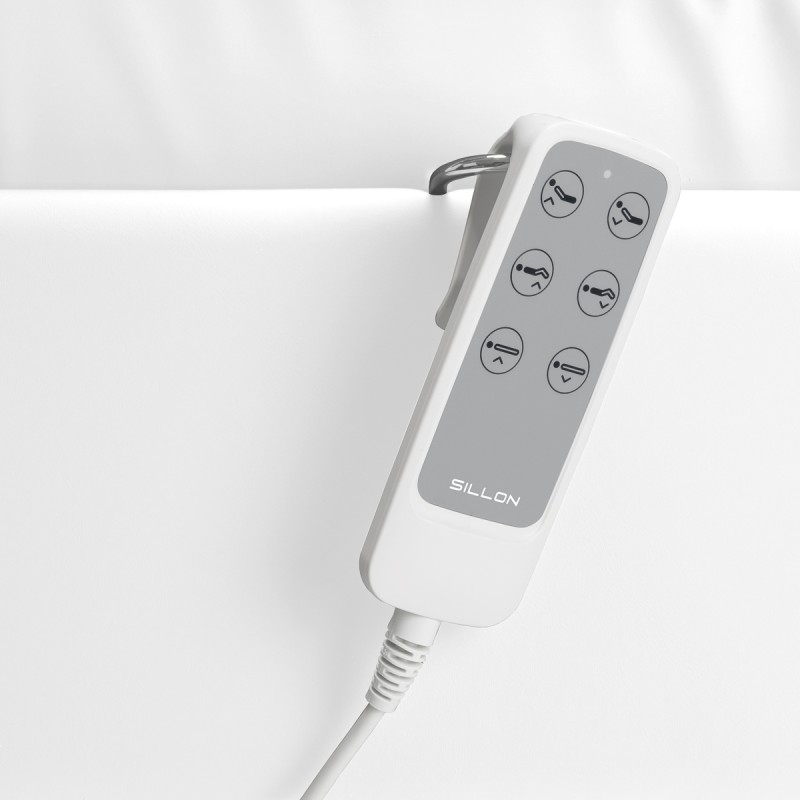 Fotel kosmetyczny elektryczny Sillon Lux 273b 3 silniki biały