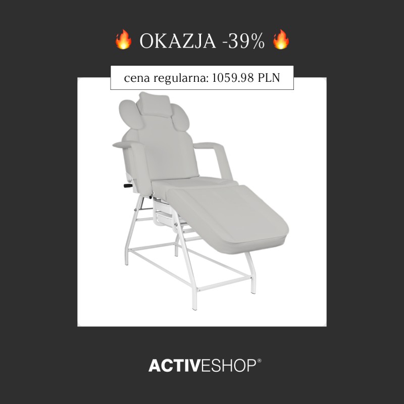 Fotel zabiegowy do rzęs Ivette szary