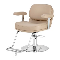 Fotel fryzjerski Megato Estro beżowy | Solidny |EVERSUN