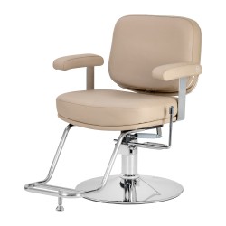 Fotel fryzjerski Megato Etro Plus beżowy | Komfortowy